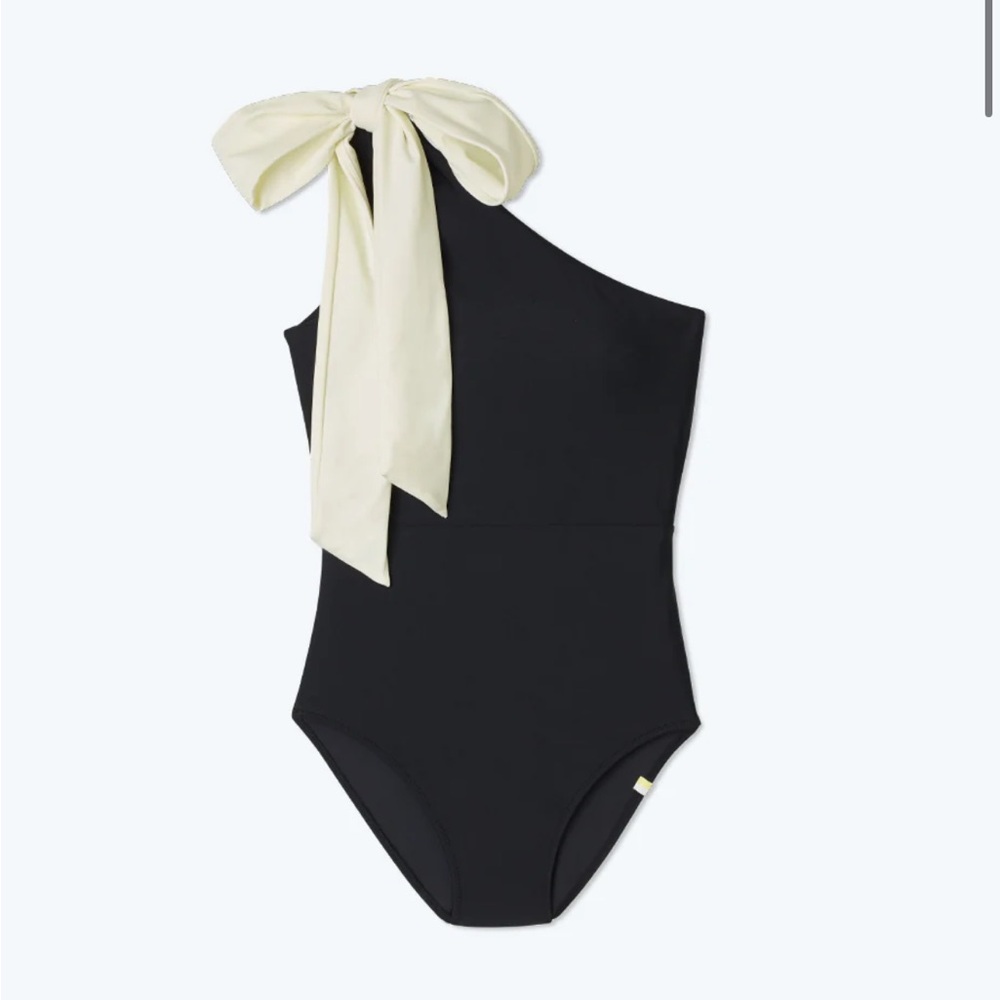 Summersalt The Bow-Shoulder Ruched Sidestroke
